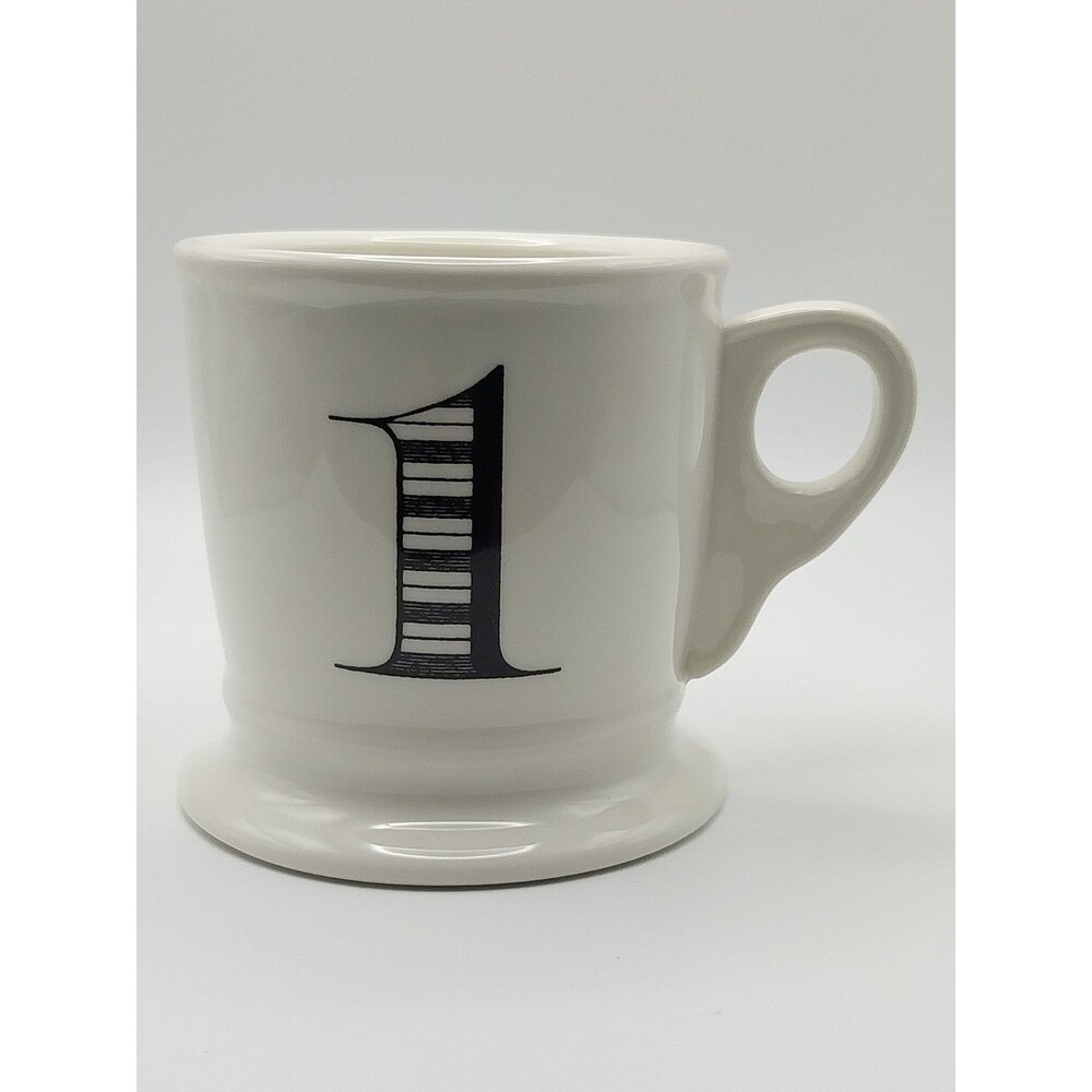 Anthropologie Coffee Mug Number 1 365 Days of Wonderful Cream Ceramic Gift